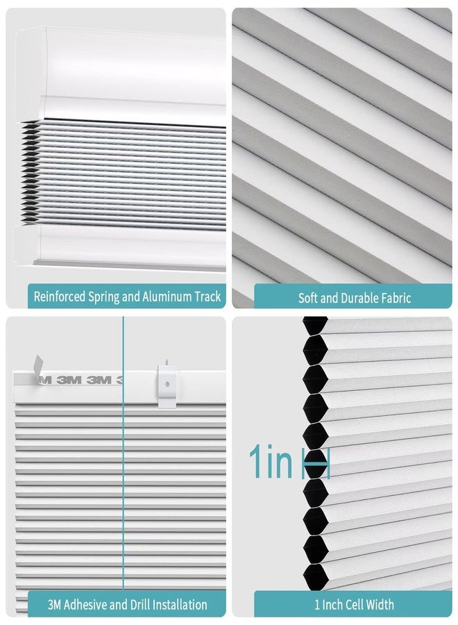 MYshade Cordless Cellular Window Shades No Tools No Drill Blackout Blinds for Indoor Windows Size 34" Wide X 72" Height White Room Darkening Window Blinds for Bedroom, Bathroom, Kitchen, Living Room - Image 3